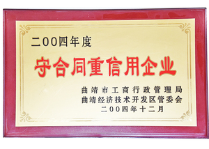 2004年度守合同重信用企业